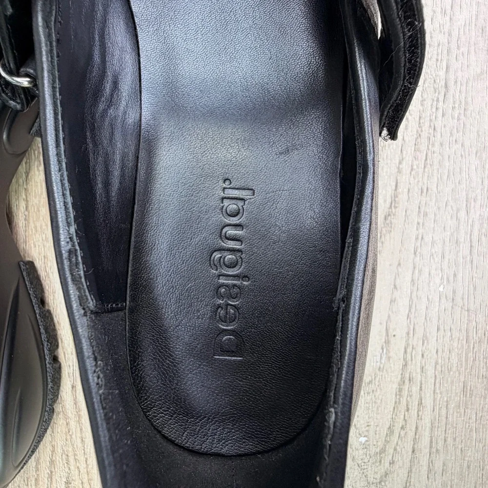 Desigual Maitrepierre Platform Ballerina Pumps Black Womens 41 US 10